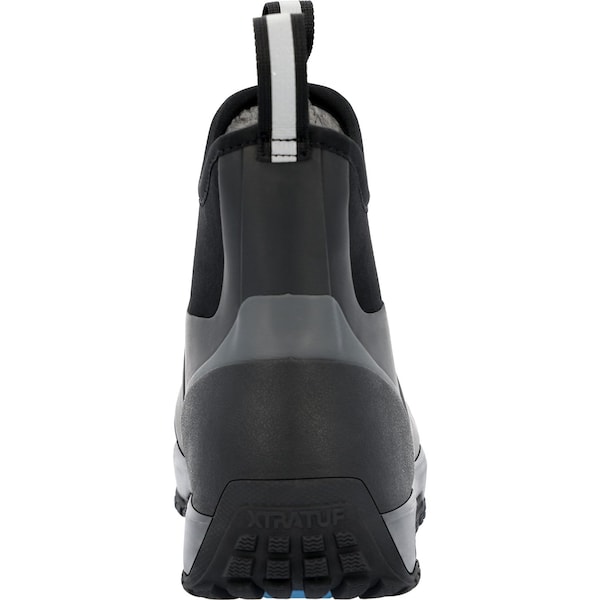 Xtratuf Ankle Deck Boot, 11 M, Leather, 6 in H, Black - AIMR000