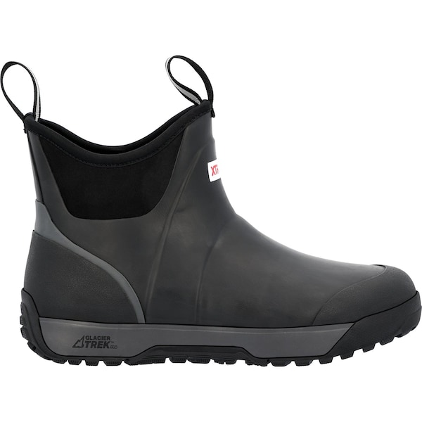 Xtratuf Ankle Deck Boot, 11 M, Leather, 6 in H, Black - AIMR000