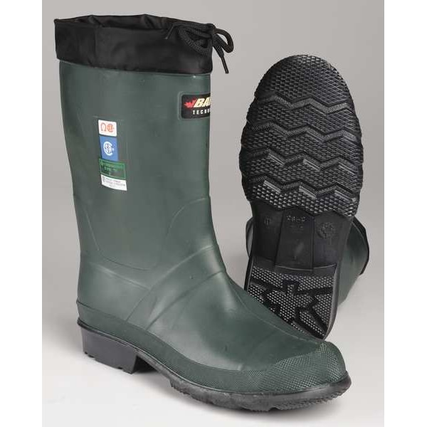 Baffin Men's Rubber Boot, 13 Steel Toe, 13" H, Green, 8563-0000-394 - 8563-0000-394