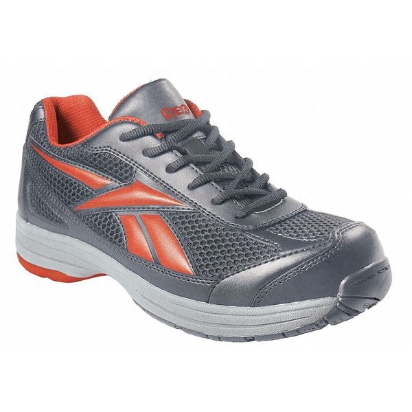 Reebok Men's Athletic Shoe, Steel Toe, Leather, Mesh Upper, Rubber Outsole, Lace Up, 7 M - RB1630-7M