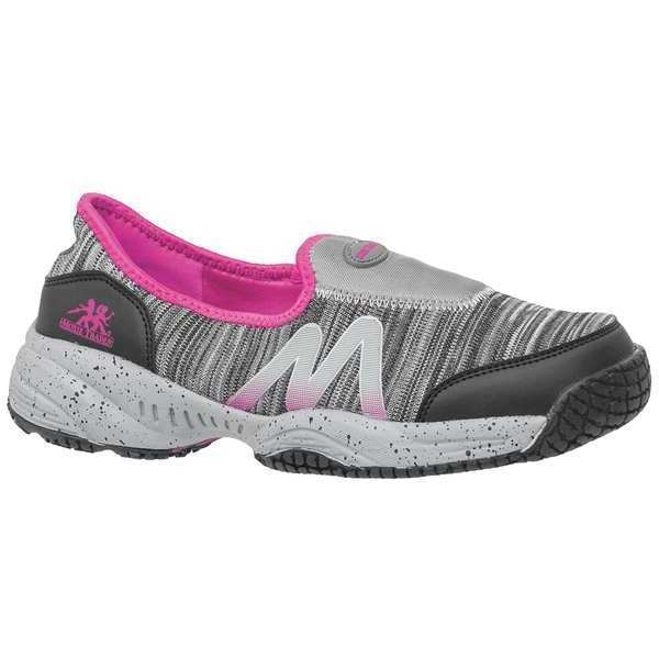 Moxie Trades Women's Athletic Shoe, 6 D, Synthetic Leather, 3 1/2 in Height, Gray - 50175