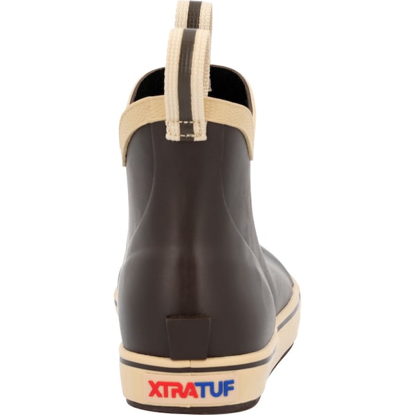 Xtratuf Kids Ankle Deck Boot, 2 M, Leather, 6 in H, Brown - XKAB900