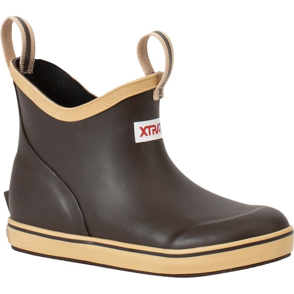 Xtratuf Kids Ankle Deck Boot, 2 M, Leather, 6 in H, Brown - XKAB900