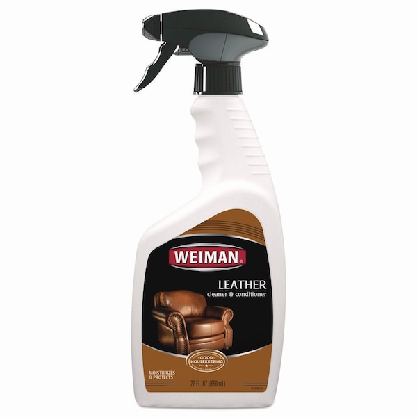 Weiman Leather Cleaner and Conditioner, Floral Scent, 22oz Trigger Spray, PK6 - 107