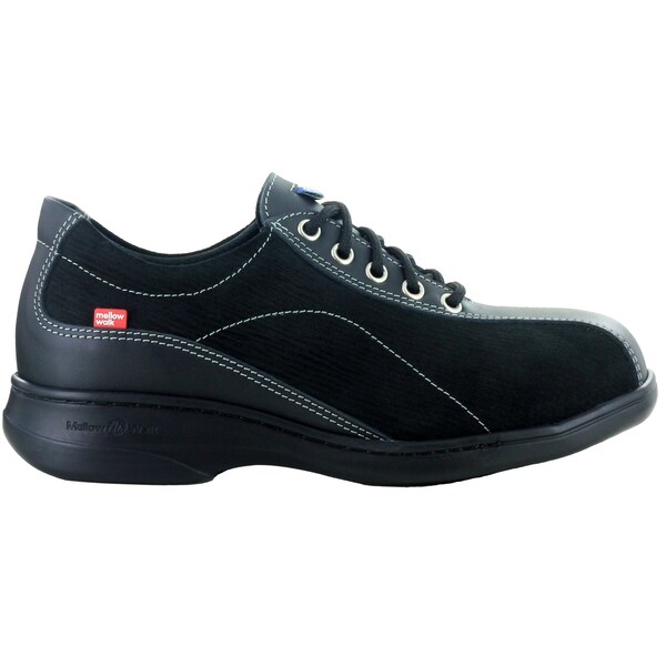 Mellow Walk Safety Womens Steel Toe, Dual Density Polyurethane Outsole, Black, 8 E - 420092BLK080
