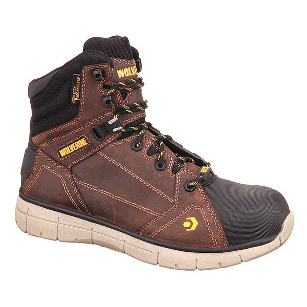 Wolverine Men's 6 in Composite Toe 6-Inch Work Boot, Brown, 9 1/2, EW, W10797 - W10797