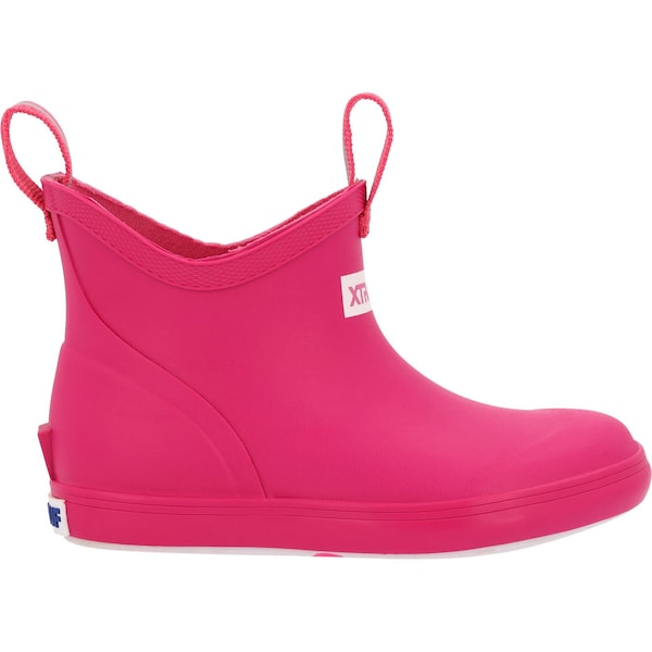 Xtratuf Kids Ankle Deck Boot, 9 M, Leather, 4 in H, Neon Pink - XKAB451C