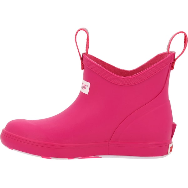 Xtratuf Kids Ankle Deck Boot, 9 M, Leather, 4 in H, Neon Pink - XKAB451C