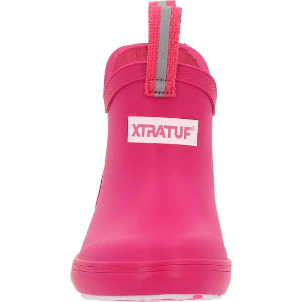 Xtratuf Kids Ankle Deck Boot, 9 M, Leather, 4 in H, Neon Pink - XKAB451C