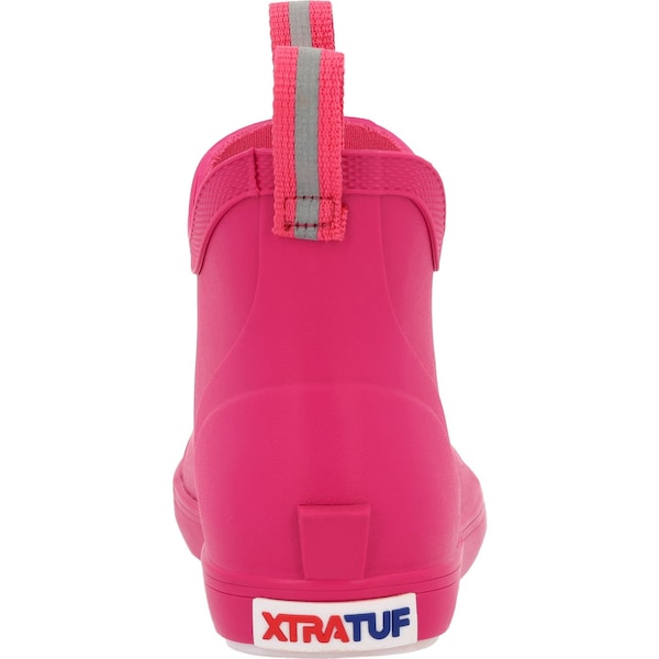Xtratuf Kids Ankle Deck Boot, 9 M, Leather, 4 in H, Neon Pink - XKAB451C