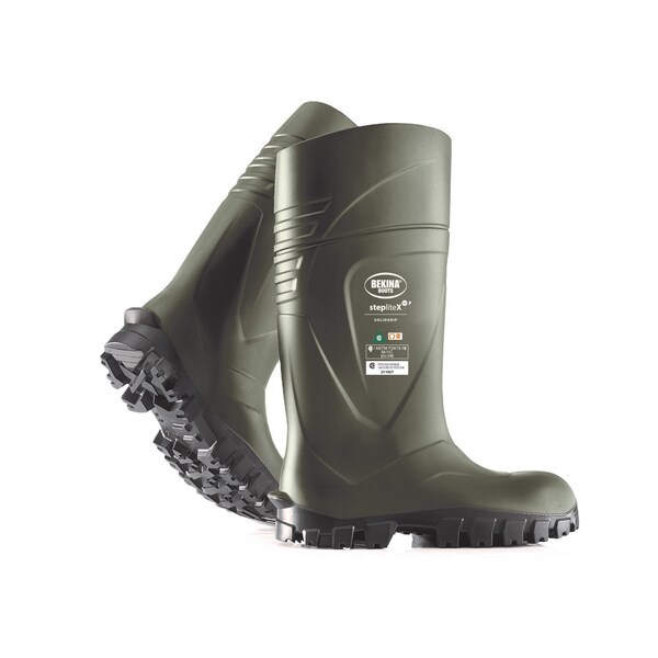 Bekina StepliteX SolidGrip PU Boot, Composite Toecap, Green-Black, Sz 6 - XAN9E/9180AP506-06