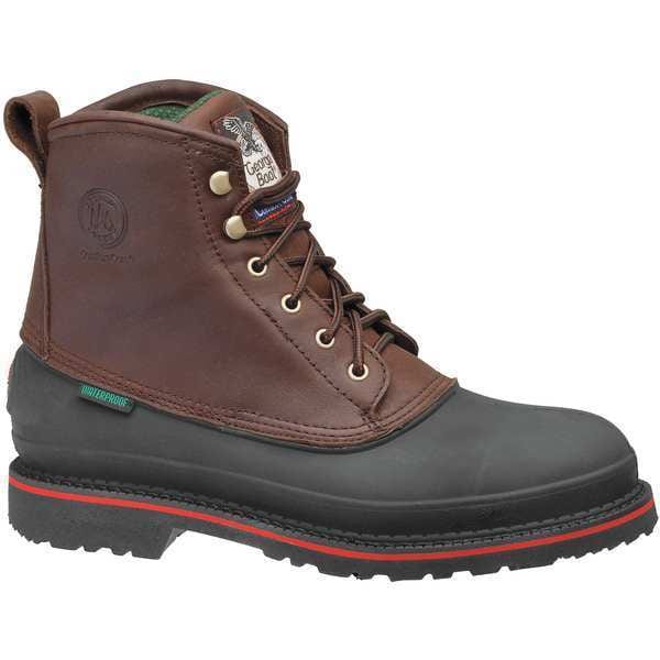 Georgia Boot Men's Waterproof Work Boot, 14 M, Steel Toe, 6 in H, Dark Chocolate, G6633 - G6633