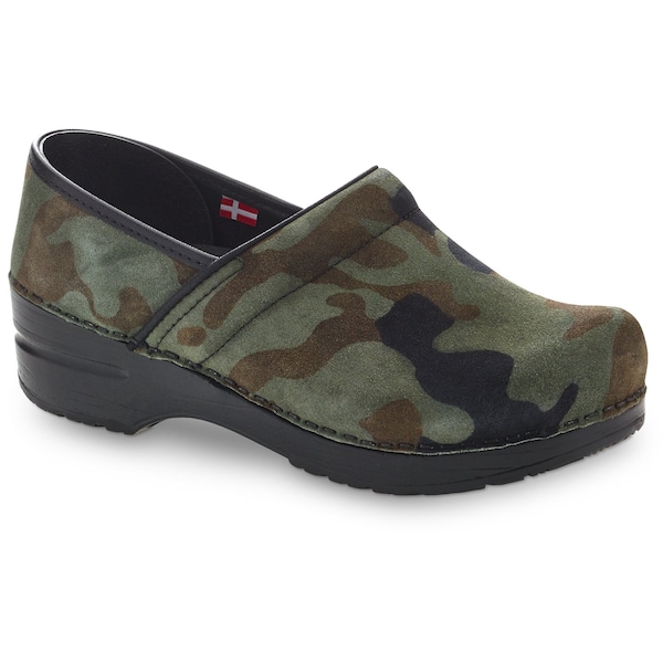 Sanita GILFORD Women's Suede Closed Back Clog in Camo, Size 5.5-6, PR - 473126-064-37