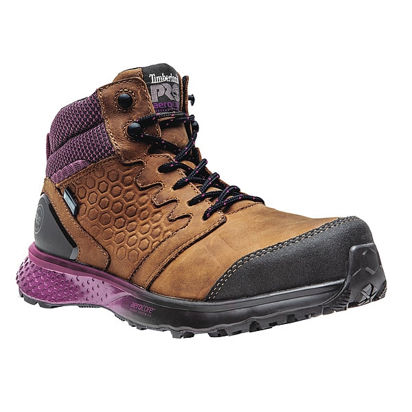 Timberland Pro Women's Hiker Shoe, Brown/Purple, 8 1/2, TB1A219B - TB1A219B214