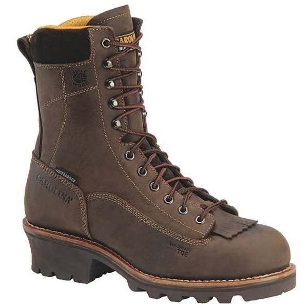 Carolina Shoe CA7522, Men's 8 in Composite Toe Logger Boot, Brown, 11 1/2, 2E, CA7522 - CA7522