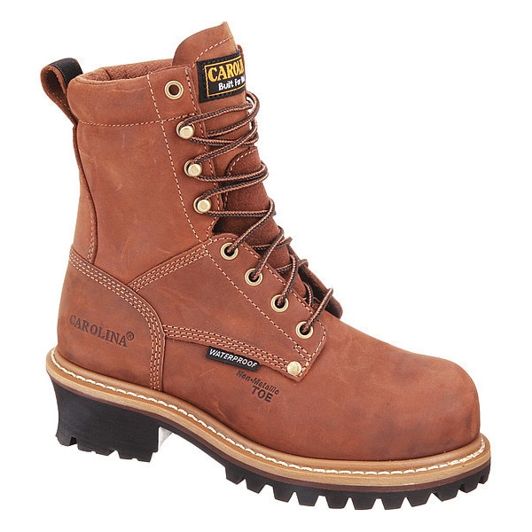 Carolina Shoe Women's 8 in Composite Toe Logger Boot, Brown, 7, M, CA1435 - CA1435
