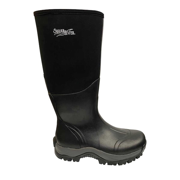 Sugar River Men's Sugar River Tall Rubber Boots, Plain Toe, Black, 10 - 920903M001GE100XXX