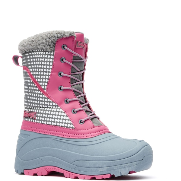 Ranger Youth Winter Boot, 1 M, 8 in H, Pink and Gray - RGSBY40