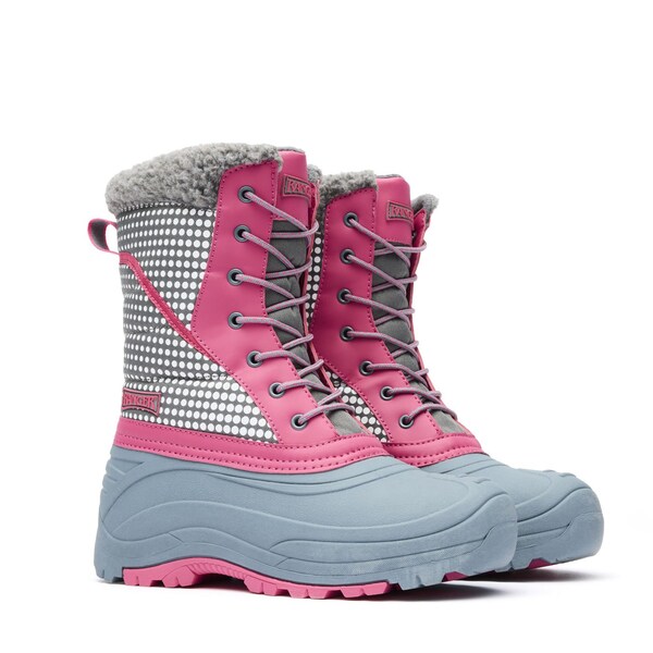 Ranger Youth Winter Boot, 1 M, 8 in H, Pink and Gray - RGSBY40