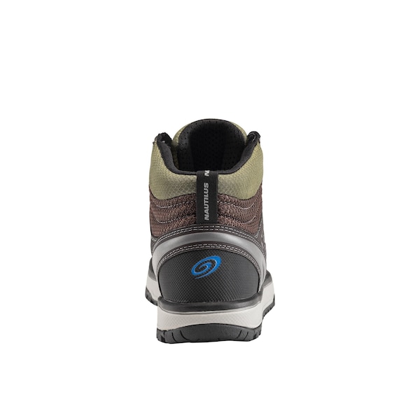 Nautilus Safety Footwear Men Aluminum Toe Size 7.5 URBAN AT, MENS PR, Brown, Olive, 7.5, Medium - N1441-7.5M