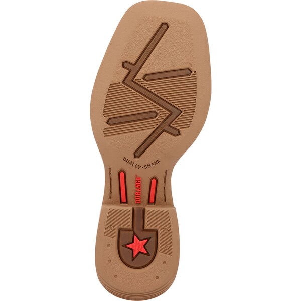 Durango Kids Western Boot, 6 M, Leather, 8 in H, Dark Chestnut/Bubble Gum - DBT0238Y