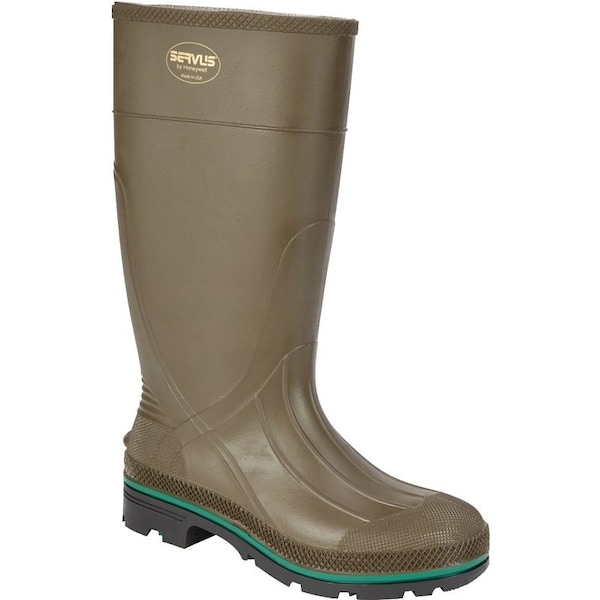 Servus Northener Series NonInsulated Work Boots, 9, BrownGreenOlive, PVC Upper, Insulated No - 75120-9