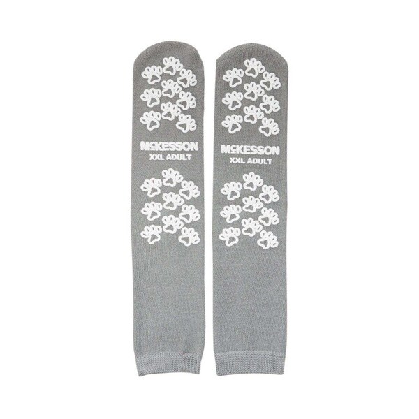 Mckesson Adult Slipper Socks, 2X-Large, Gray - 40-3800-001