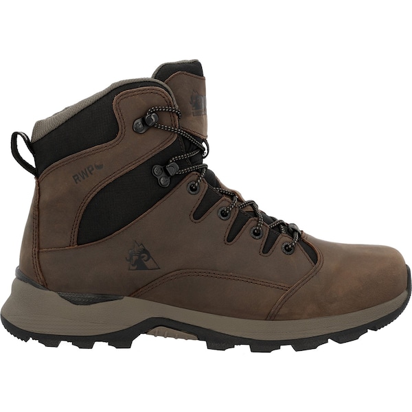 Rocky Hiking Boot, 8.5 M, Leather, 6 in H, Brown - RKS0637