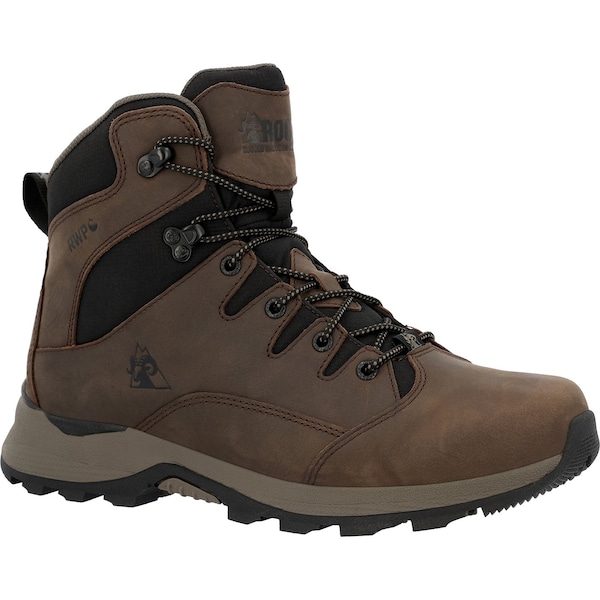 Rocky Hiking Boot, 8.5 M, Leather, 6 in H, Brown - RKS0637