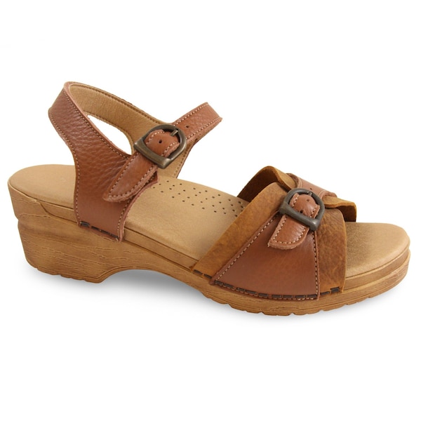 Sanita SORRENTO Women's Leather Sandal in Chestnut, Size 9.5-10, PR - 472281-003-41