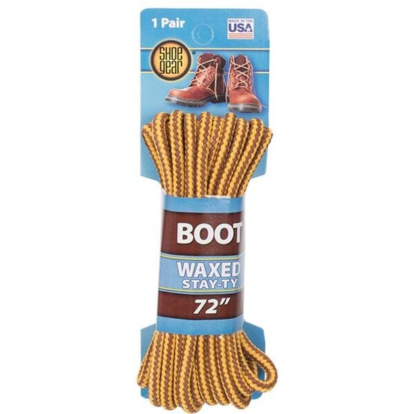 Shoe Gear Shoe Gear 375113 72 in. Waxed Boot Laces Brown & Gold - 375113