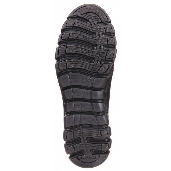 Reebok Men's Athletic Shoe, Alloy Toe, Leather, Mesh Upper, Rubber Outsole, Lace Up, Black, 12 W - RB4046
