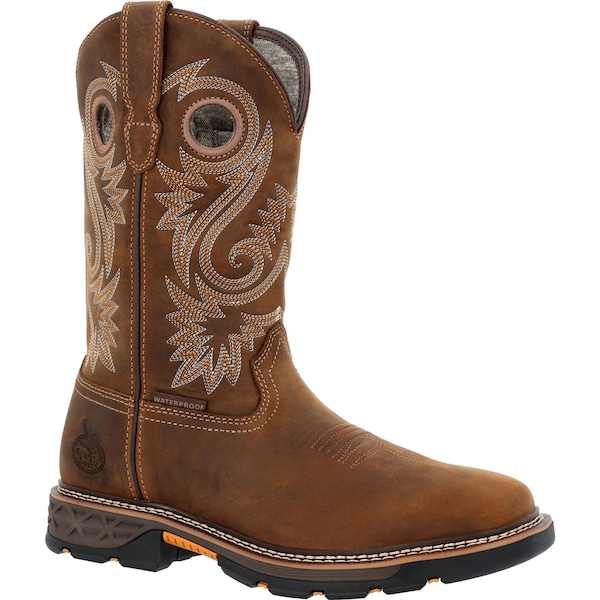 Georgia Boot Carbo-Tec FLX, Men's Waterproof Western Work Boot, 13 M, 11 in Height, Brown - GB00649