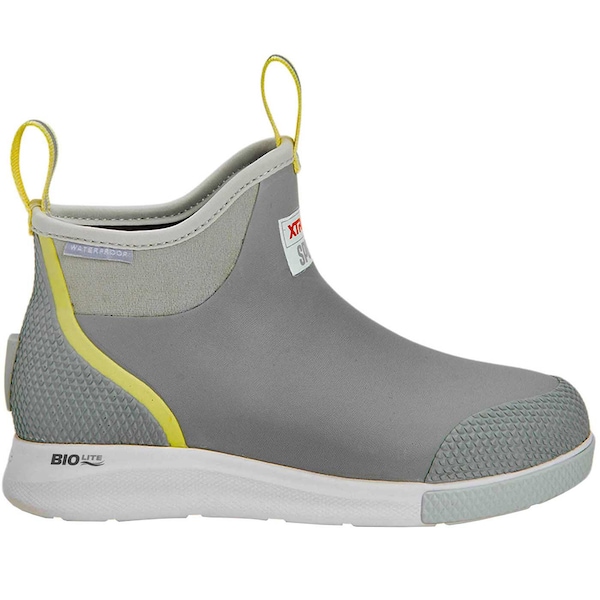 Xtratuf Women's Ankle Deck Boot, 9 M, Leather, 6 in H, Gray - ADSW108