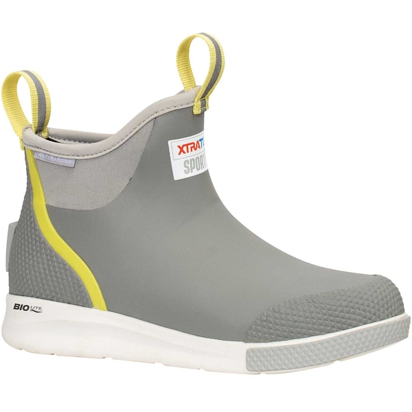 Xtratuf Women's Ankle Deck Boot, 9 M, Leather, 6 in H, Gray - ADSW108