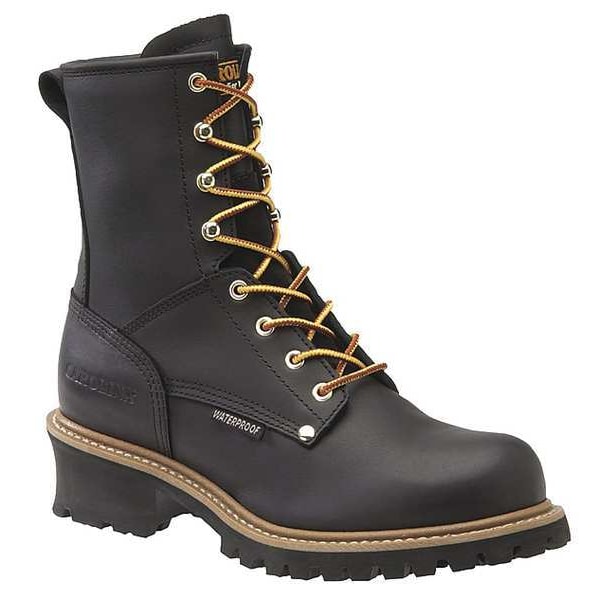 Carolina Shoe CA8823, Men's Logger Boot, 8 2E, Leather, 8 in Height, Black - CA8823