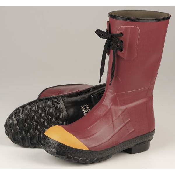 Lacrosse Men's Rubber Boot, 9 Steel Toe, 12" H, Red, 223120 - 00223120-9