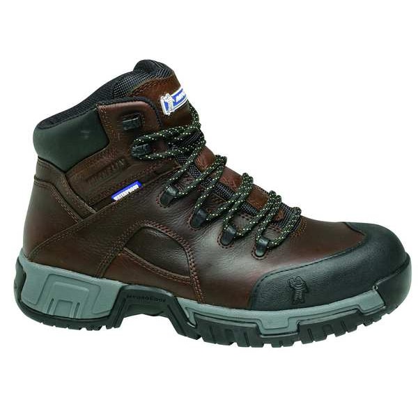 Michelin Men's Waterproof Work Boot, 10 1/2 M, Steel Toe, 6 in H, Brown, XHY662 - XHY662