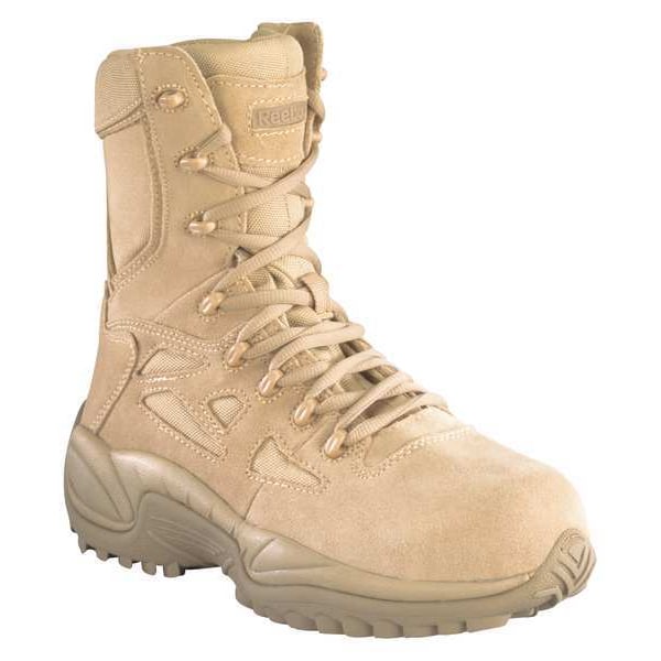 Reebok RB894, Women's 8 in Composite Toe 8-Inch Work Boot, Tan, 5 1/2, W, RB894 - RB894