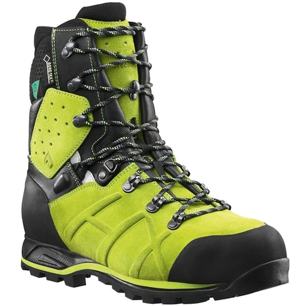 Haix Unisex Chainsaw Protective Boots, 13 4.6 in., Steel Toe, 8 in H, Lime Green, HXPG - HXPG-13