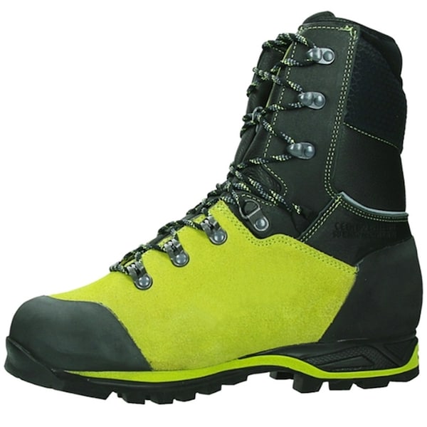 Haix Unisex Chainsaw Protective Boots, 13 4.6 in., Steel Toe, 8 in H, Lime Green, HXPG - HXPG-13