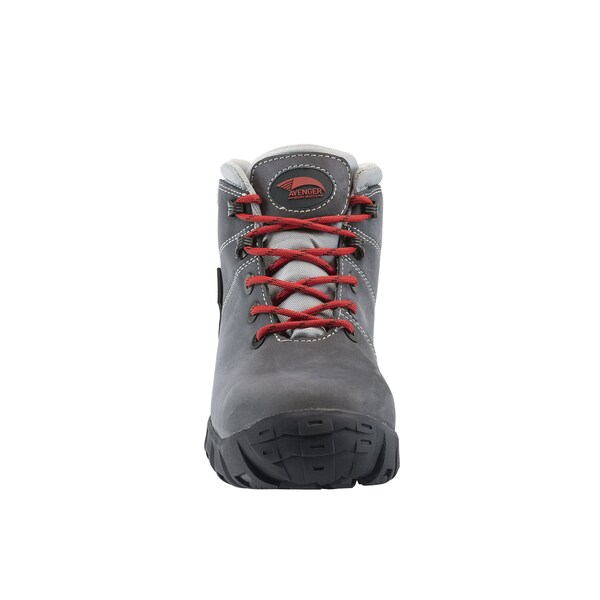 Avenger Safety Footwear Women's Aluminum Toe Hiker Work Boot, Blue, Grey, 8, Wide, A7251 - A7251-8W