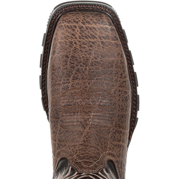 Durango Men's Waterproof Western Work Boot, 10.5 M, Steel Toe, 11 in H, Chocolate Safari/Elephant Black - DDB0176