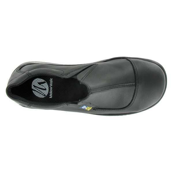 Mellow Walk Women's Loafer Shoe, Steel Toe, Leather Upper, Polyurethane Outsole, Slip On, Black, 9 E - 4085 : 9E