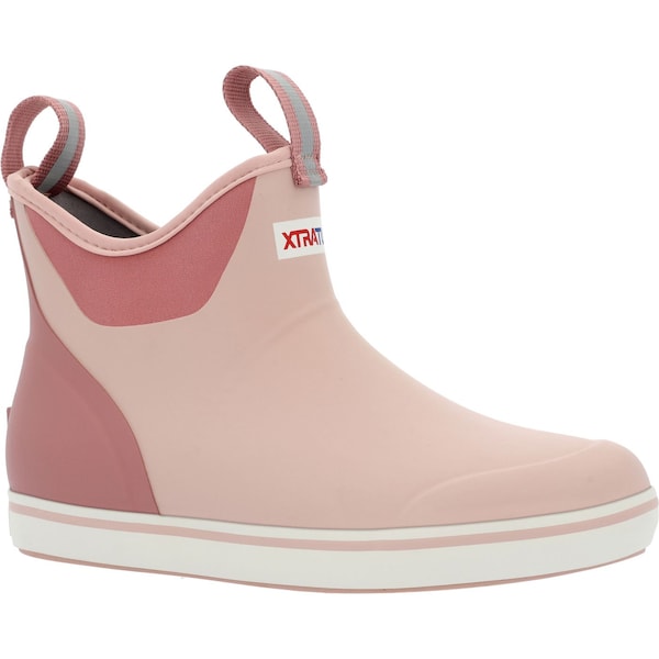 Xtratuf Women's Ankle Deck Boot, 8 M, Leather, 6 in H, Blush Pink - XWAB602