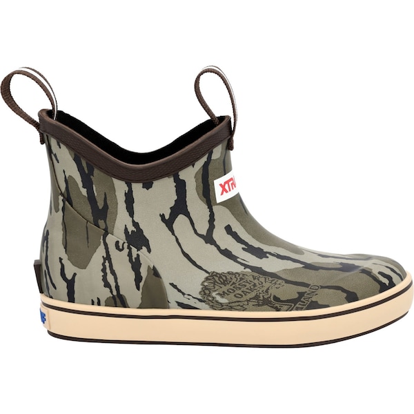 Xtratuf Kids Ankle Deck Boot, 6 M, Leather, 6 in H, Mossy Oak Bottom Land - XKABMOB