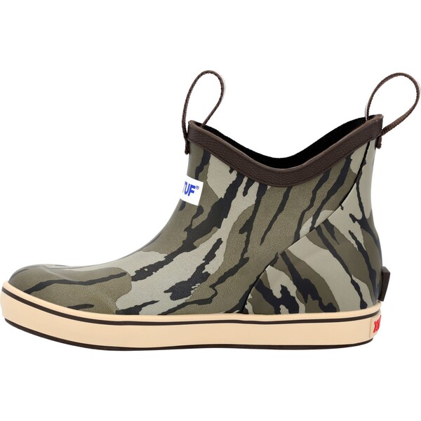 Xtratuf Kids Ankle Deck Boot, 6 M, Leather, 6 in H, Mossy Oak Bottom Land - XKABMOB