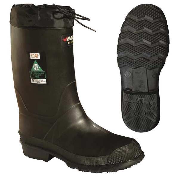 Baffin Men's Rubber Boot, 10 Steel Toe, 11" H, Black, 85740000 - 85740000