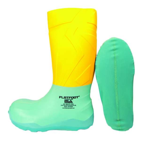 Isa Overshoes, Composite Toe, Rubber, 7 1/2 in Height, Slip On Closure, Slip Resistant Sole, Blue, XL - SBLF100XL-GR