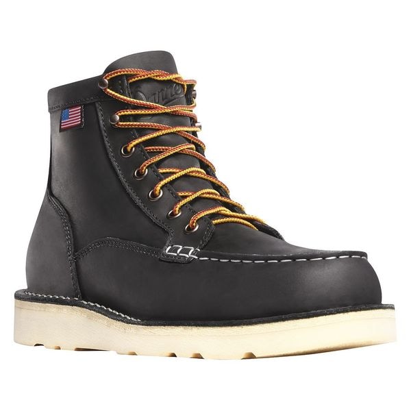 Danner Men's 6-Inch Work Boot, 9 1/2 D, Steel Toe, 6 in H, Black, 15569 - 15569